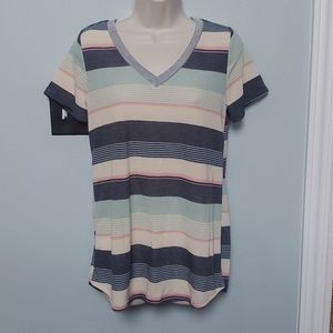 Striped V Neck shirt